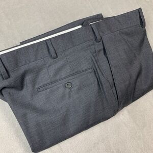 Samuelsohn Performance Dress Pant 40 Reg* Charcoal Super 130s Wool Flat Cuffed